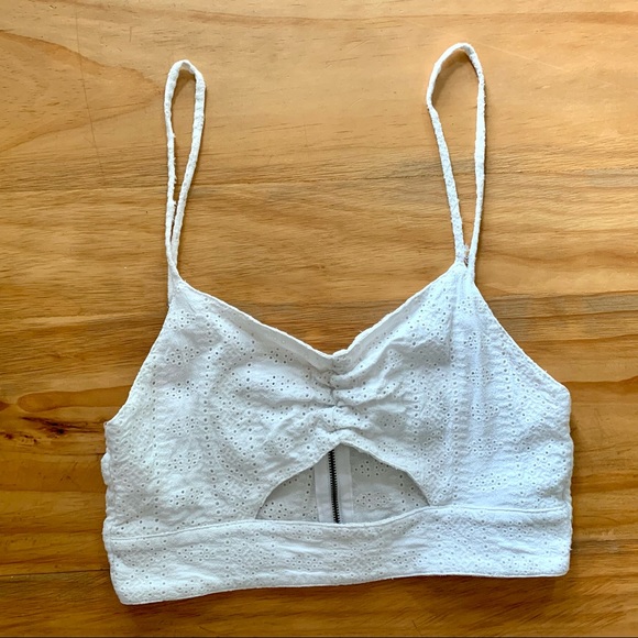 Flynn Skye Eyelet Crop Top/Bralette - Picture 1 of 6